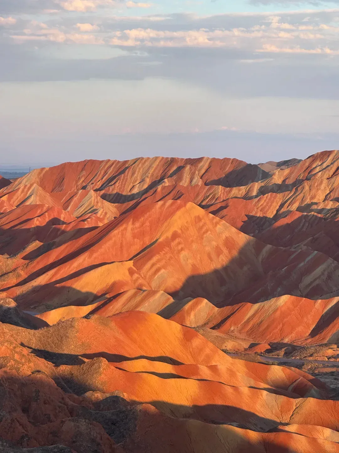 Rainbow-striped danxia cliffs of Zhangye in Gansu, China