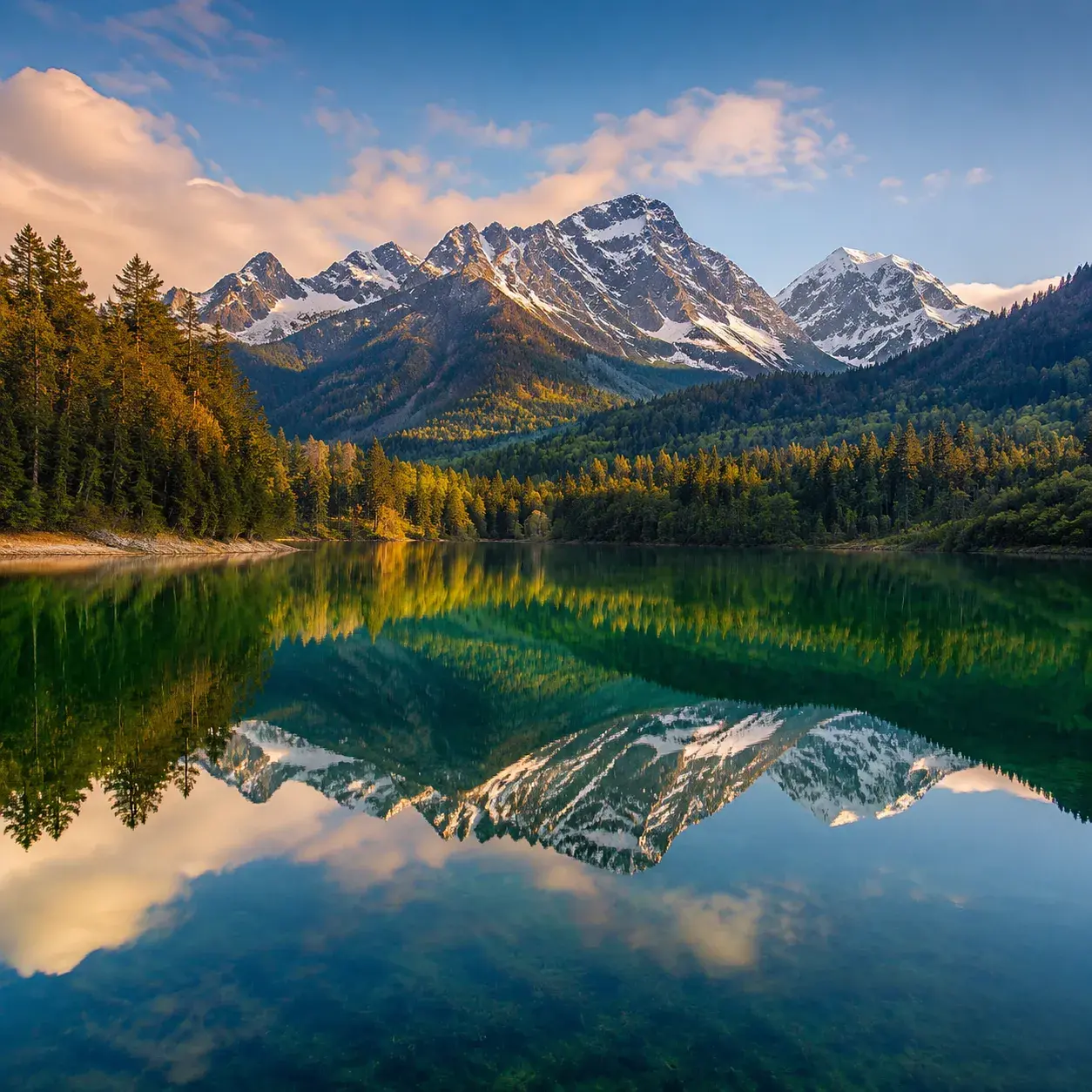 Wetland lakes of Pudacuo National Park in Shangri-La, China